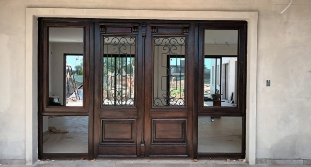 Aberturas de madera en vivienda